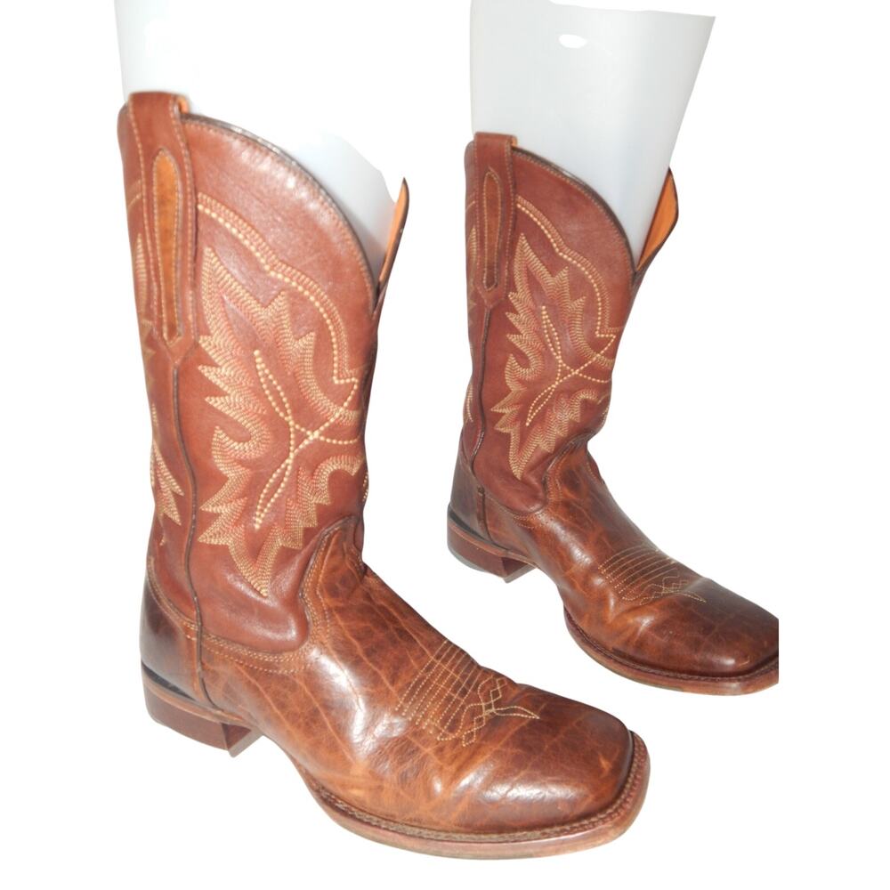 Cody James Men Western Brown Leather Boots Size 10.5